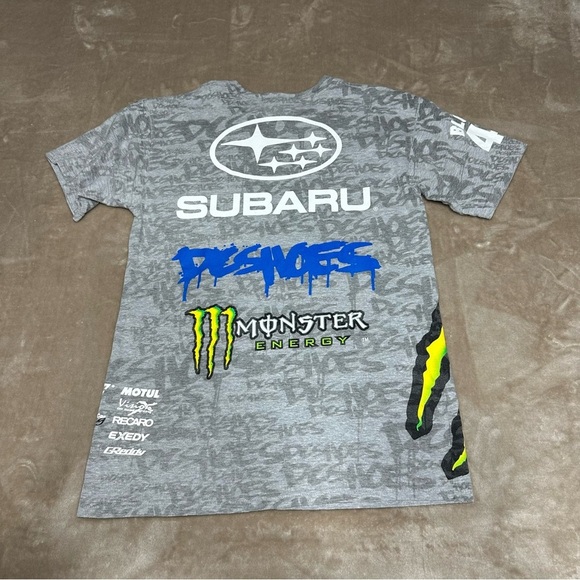 DC Subaru Rally Team Shirt Monster Energy Ken Block #43 Men’s Gray Medium - Picture 6 of 9